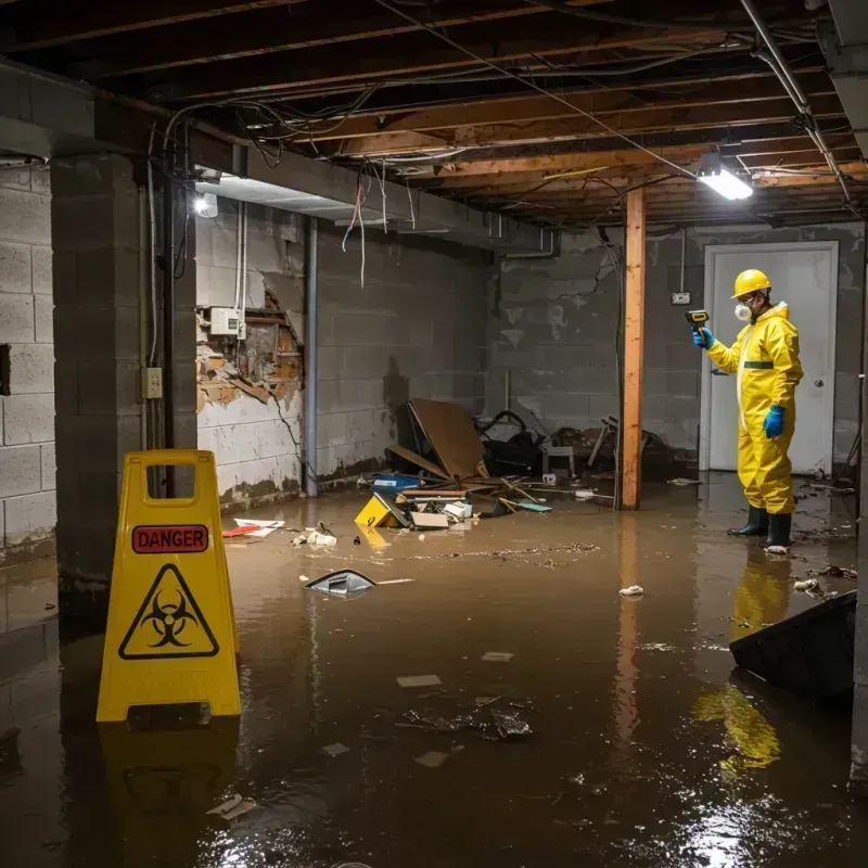 Flooded Basement Electrical Hazard in Welcome, NC Property